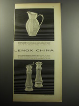 1957 Lenox China Ad - Raleigh Pitcher, Mount Vernon Pepper Mill and Salt... - $18.49