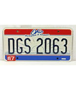 OHIO License Plate Blue Red White DGS-2063 Birthplace of Aviation - NICE !! - £7.91 GBP