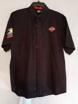 Harley Davidson Mens Size L Button Up Mechanic Shirt Embroidered Bahamas - £19.48 GBP