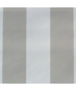 8sr Grey &amp; Ivory Waterhouse Wide Striped Wallpaper - $352.04 CAD