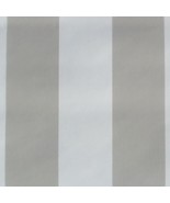 8sr Grey &amp; Ivory Waterhouse Wide Striped Wallpaper - £205.01 GBP