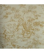 12sr Mustard on Buttery Off White Thomas Strahan Designer Scenic Toile W... - $502.63 CAD