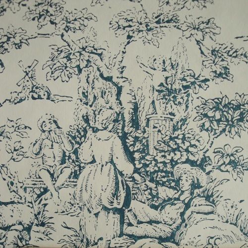 12sr Blue on Spring Thomas Strahan Designer Scenic Toile Wallpaper - $371.25