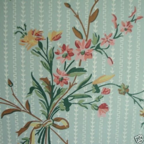 12sr Blue Floral Waterhouse Historic Archival Antebellum Victorian Wallp... - $420.75