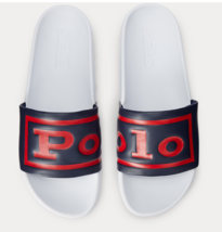 Polo Ralph Lauren Men&#39;s Slides Size 10 Beach Sandals Navy Red NWT - $1,430.63 MXN