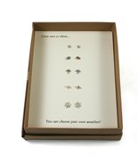 Black Ginger Isabella Grace Set of 5 Sterling Silver Stud Earrings with ... - £46.59 GBP