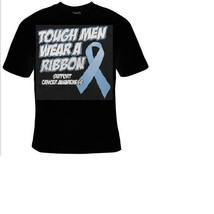 tough man wear a ribbon T-shirts tshirt breast cancer - $14.99