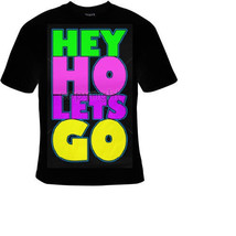 hey ho lets go Tshirts cool funny t shirt ramones band rock punk music - £11.58 GBP