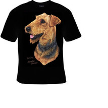 AIREDALE TERRIER Dog Tshirts clothes T Shirts Tees, Tee T-Shirt design funny coo - £11.80 GBP