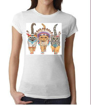INDIAN CATS ladies women tops shirt cool pets lovers t shirt cat - £15.84 GBP