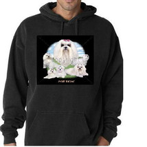 MALTESE - LAWN DOG cute hoodies shirt movies  hoody  shirt hoodie pets animals l - £11.77 GBP