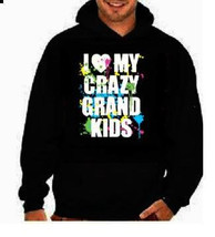 i love my crazy grand kids unisex mens womens  hoodies Funniest Humorous designs - £11.79 GBP