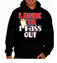 i drink till i pass out funny cool hoodies Funniest Humorous designs hoodie grap - £27.51 GBP