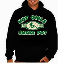 rhot girls smoke pot funny cool hoodies Funniest Humorous designs hoodie graphic - £27.51 GBP
