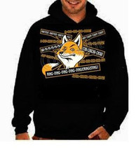 Fox says hoodies Funniest Humorous designs graphic hooded hoody sweater shirt - £27.51 GBP