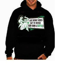 i like skinny girls cool hoodies Funniest Humorous designs graphic hooded hoody  - £27.45 GBP