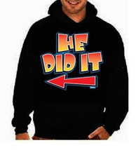 HE Did It funny cool gifts:hoodie sweat shirts screen print hoodies Funniest Hum - £27.45 GBP