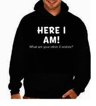 Here I am- funny cool gift:hoodie sweat shirts screen print hoodies Funniest Hum - £27.51 GBP