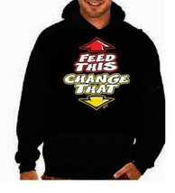 rFeed this change that funny cool gifts:hoodie sweat shirt screen print hoodies  - £11.76 GBP