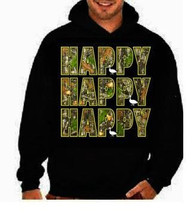Happy Happy Happy funny cool gifts:hoodie sweat shirt screen print hoodies Funny - £11.77 GBP