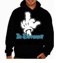 Cartoon hand im different disney :Hooded Sweatshirts hoodie screen print Cool ho - £27.51 GBP