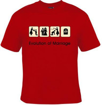 Tee-Shirts:evolution of marriage t shirts UNIQUE Cool Funny Humorous clothes TSh - £11.79 GBP