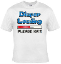 diaper loading please wait  t shirts UNIQUE Cool Funny Humorous  TShirts Tees, R - £11.79 GBP