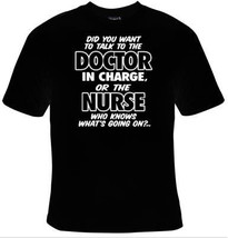 Tshirts Nurse - Doctor knows what ?-Cool Funny Humor TShirts Tees, Rude Tee Offe - £11.93 GBP