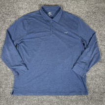 Greg Norman Shirt Mens 2XL Blue Polo Long Sleeve Attack Life Golfing XXL Adult - £9.67 GBP