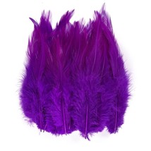 100Pcs Saddle Hackle Rooster Feather For Crafts, 5-7 Inch Natural Pheasa... - £12.78 GBP