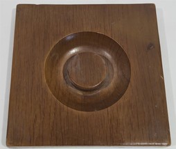 Vintage Wooden 6 1/4&quot; Square Canister Cookie Jar Storage Replacement Lid #120 - $18.81