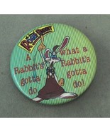Vintage Pinback Button Disney Roger Rabbit Amblin Cartoon A Rabbit&#39;s Got... - $15.26 CAD