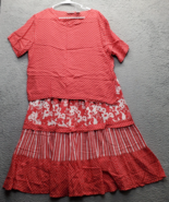 Draper&#39;s &amp; Damon&#39;s 2-Piece Skirt and Top Set Womens Small Multi Polka Do... - $29.41