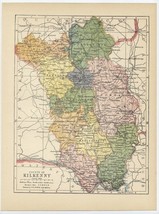 1902 Antique Map Of The County Of Kilkenny / Ireland - £22.09 GBP