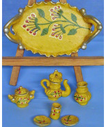 Miniature Pottery Tea Set  (Mexican motif) - $20.50 CAD