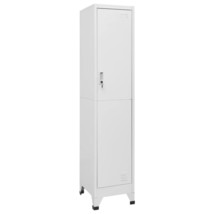 vidaXL Large Grey Steel Rectangular Locker Cabinet with Lock and Keys - €132,62 EUR