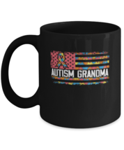 Coffee Mug Funny Autism Grandma American Flag  - £15.76 GBP
