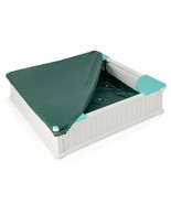 Kids Outdoor Sandbox with Oxford Cover and 4 Corner Seats-White - Color:... - €136,46 EUR