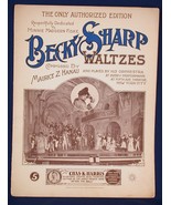 Sheet Music Becky Sharp Waltzes Composer Maurice HanauFifth Avenue Theat... - £3.18 GBP