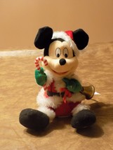 Christmas Animated Mickey Mouse Musical Plush Sings Here Comes Santa Claus - $29.70