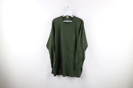 Vintage 90s Streetwear Mens Medium Faded Acid Drip Long Sleeve T-Shirt Green - £39.21 GBP