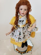 porcelain doll 15 " Molly Mcdonald hand painted Red braids - $32.07