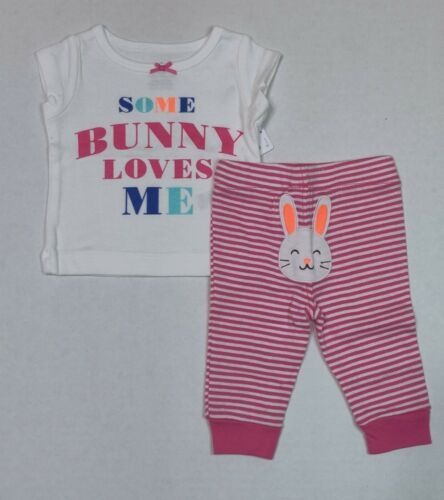 Carters Easter 2 Piece For Girls Shirt and Pants 3 6 or 9 Months Neon - $1.99