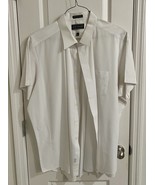 David Taylor Short Sleeve Button Front Men&#39;s Camp Shirt 2XL White NWOT 2... - $19.45 CAD