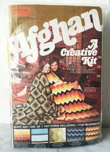 Vintage Afghan Kit Knit+Crochet-Patterns Ripple-Granny-Feather/Fan-Shell-Stripe - $47.45