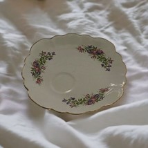 Rosina Wild Flowers Golden-Edged Fine Bone China Soup &amp; Sandwich Plate England  - £7.89 GBP