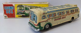Rare Vintage 50&#39;s Masudaya (Japan) Tin B.O. #800 Sound Bus Fishbowl Bus Toy - £517.70 GBP
