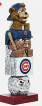 Chicago Cubs Tiki Totem Pole 16&quot; Outdoor Home Garden Statue Decoration Baseball - £30.97 GBP