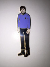 Star Trek Classic TV Dr. McCoy Figure Cut Out Cloisonne Metal Pin 1988 UNUSED - £6.15 GBP