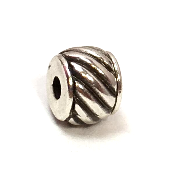 Brighton Mini Rope &amp; Roll Stopper Bead,Silver Finish, J98020 New Fits MI... - $10.45